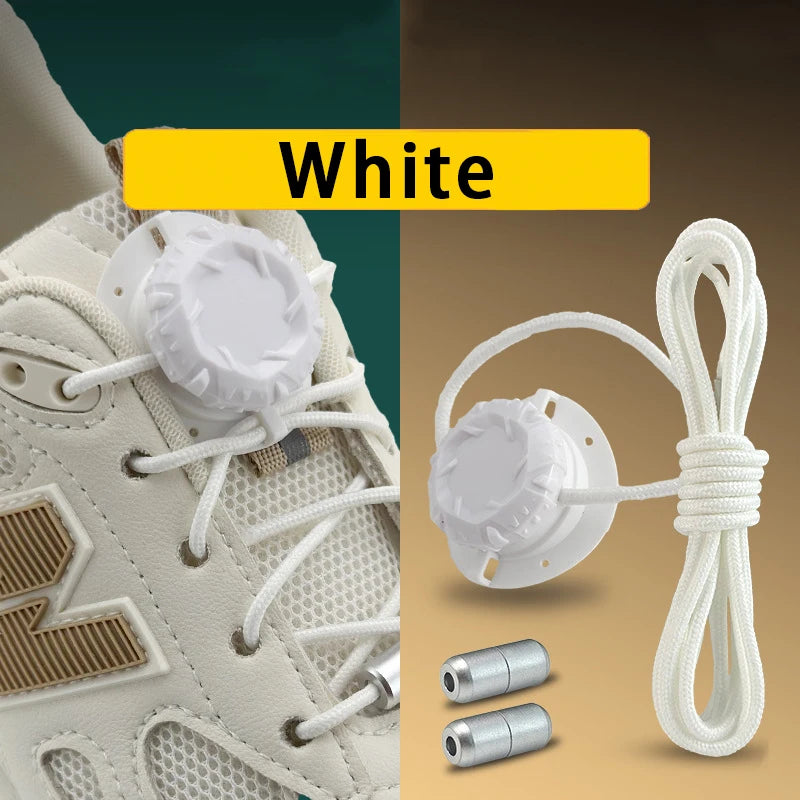 Automatic No-Tie Shoelaces with Swivel Buckle