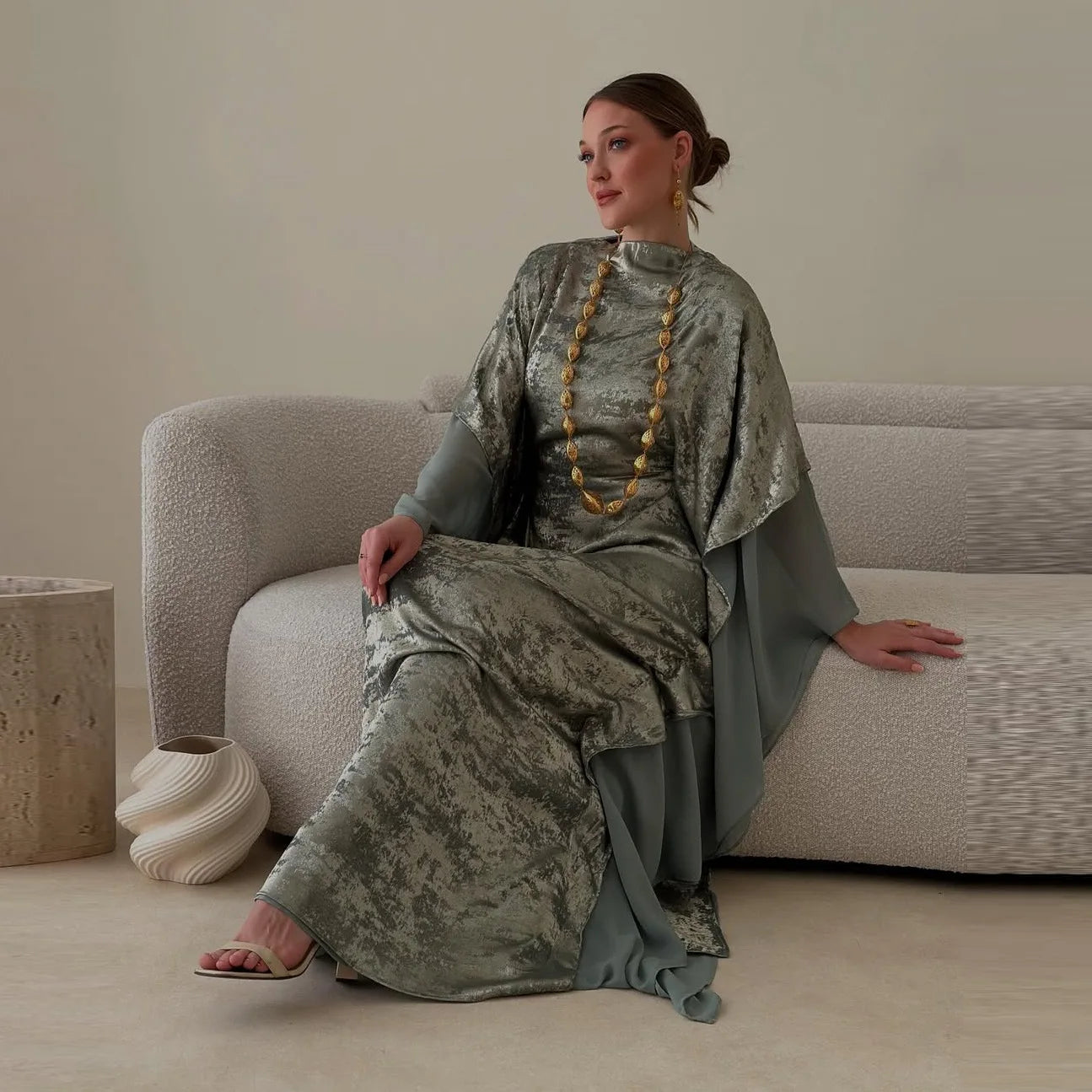 Royal Gold Pattern Abaya