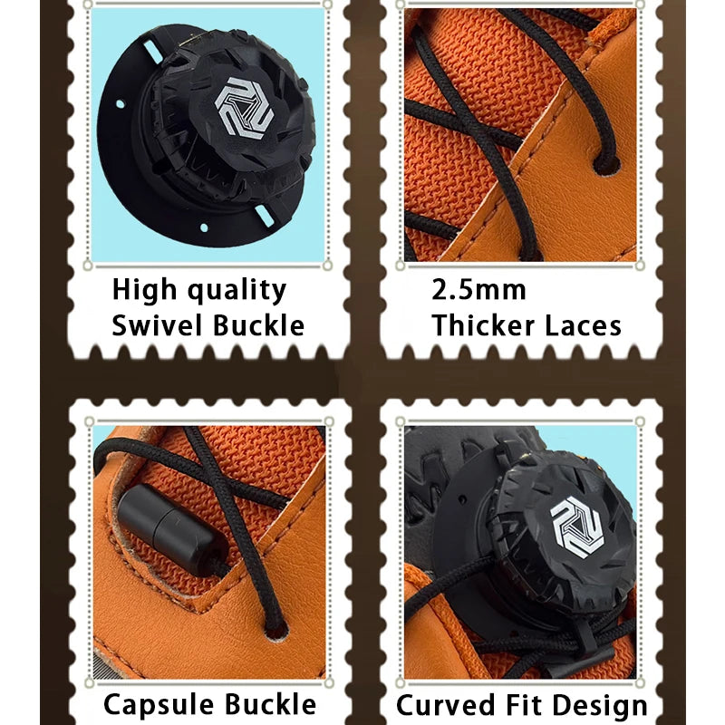 Automatic No-Tie Shoelaces with Swivel Buckle