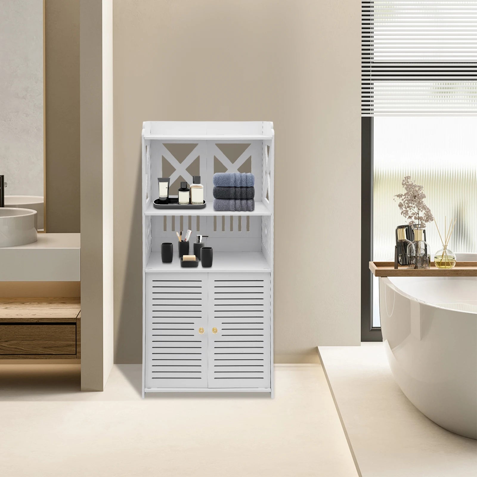 Meuble de Rangement d’Angle Salle de Bain