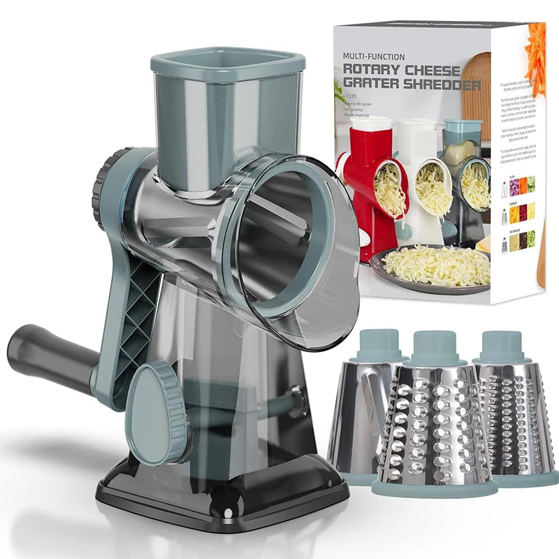 3 -in-1 Manual Rotary Cheese Grater