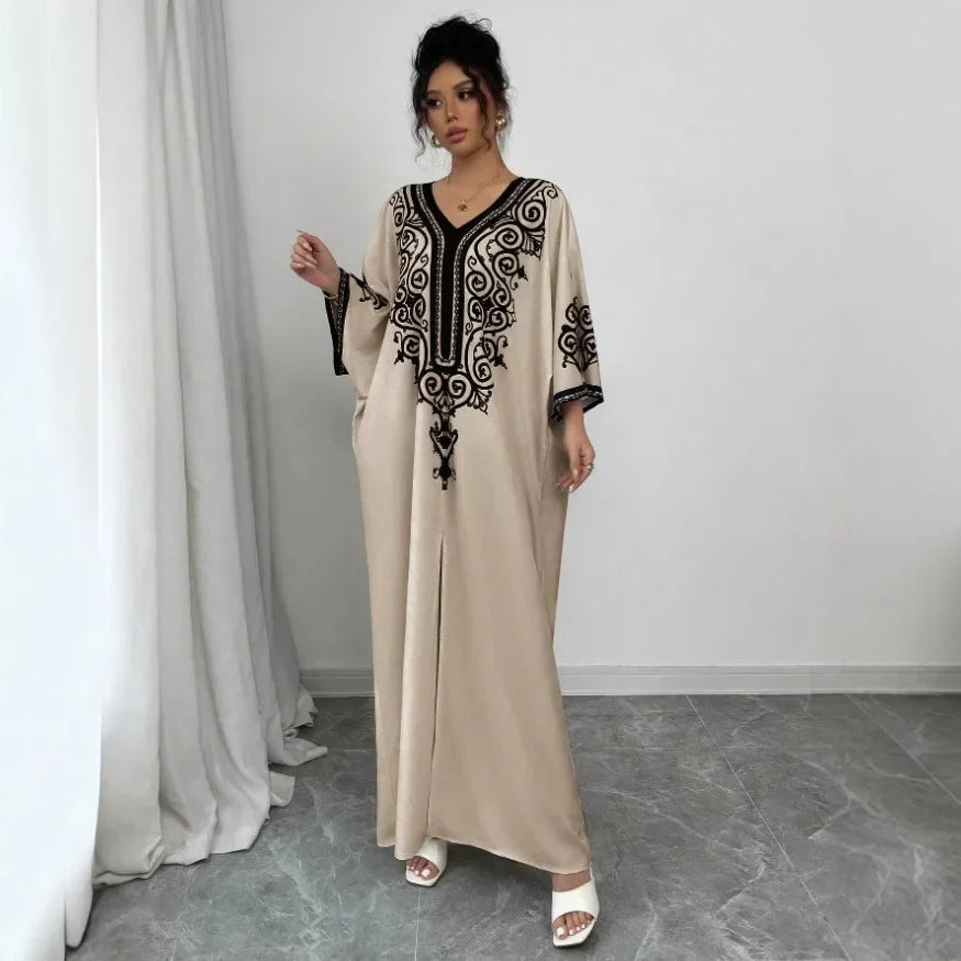 Summer V-Neck Printed Maxi Dress
