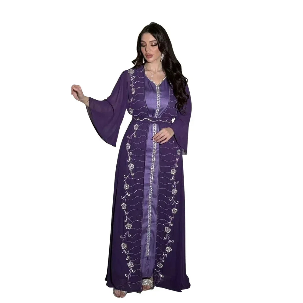 Elegant Two-Piece Abaya Dress