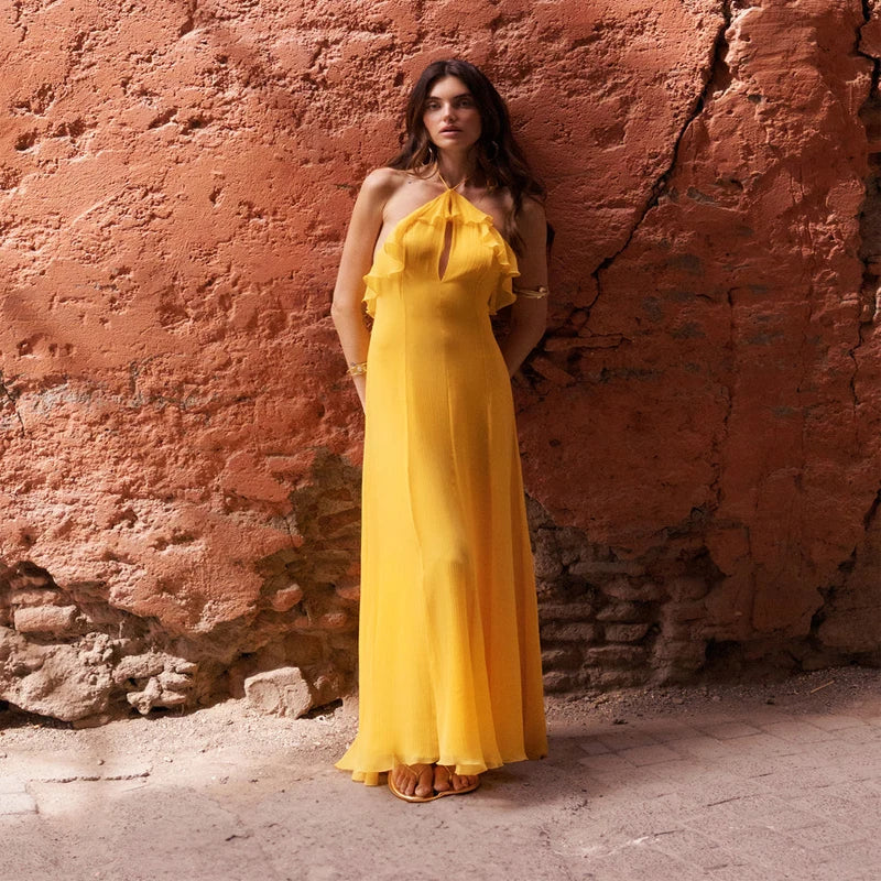 Robe Longue Soleil Dentelle