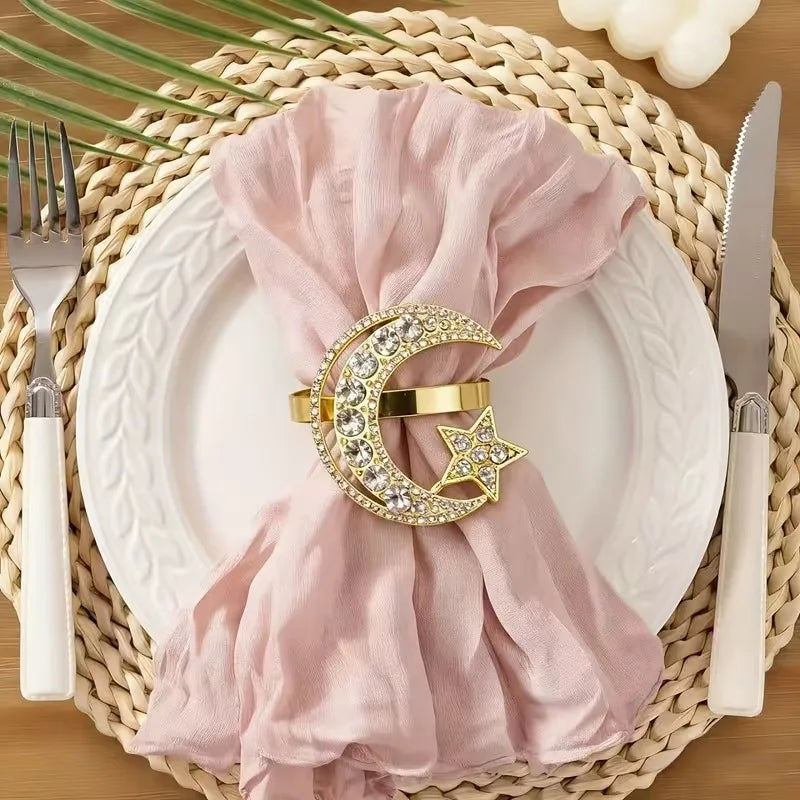 Anneaux de Serviette Lune & Étoile